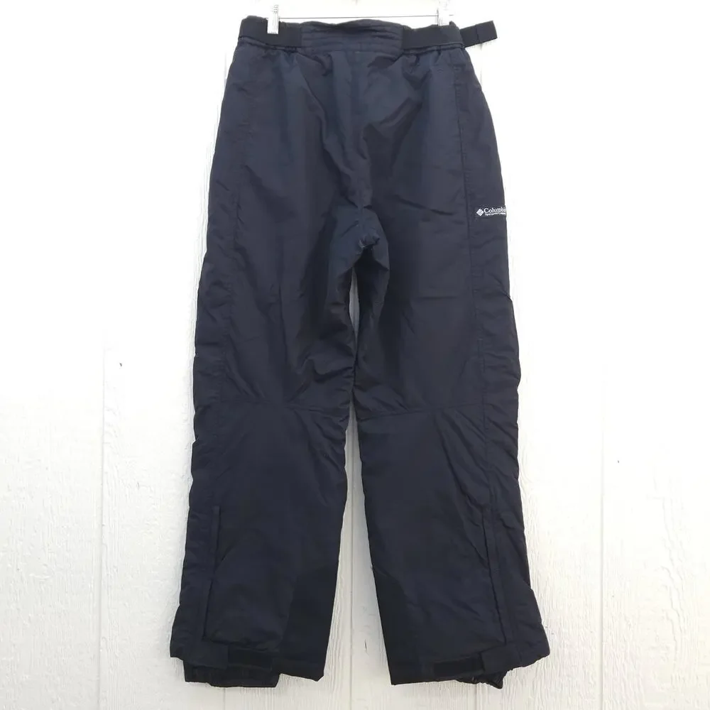 VTG Columbia Boy's S Black Insulated Ski Snow Pants Nylon Cargo Y2K Gorpcore NOS